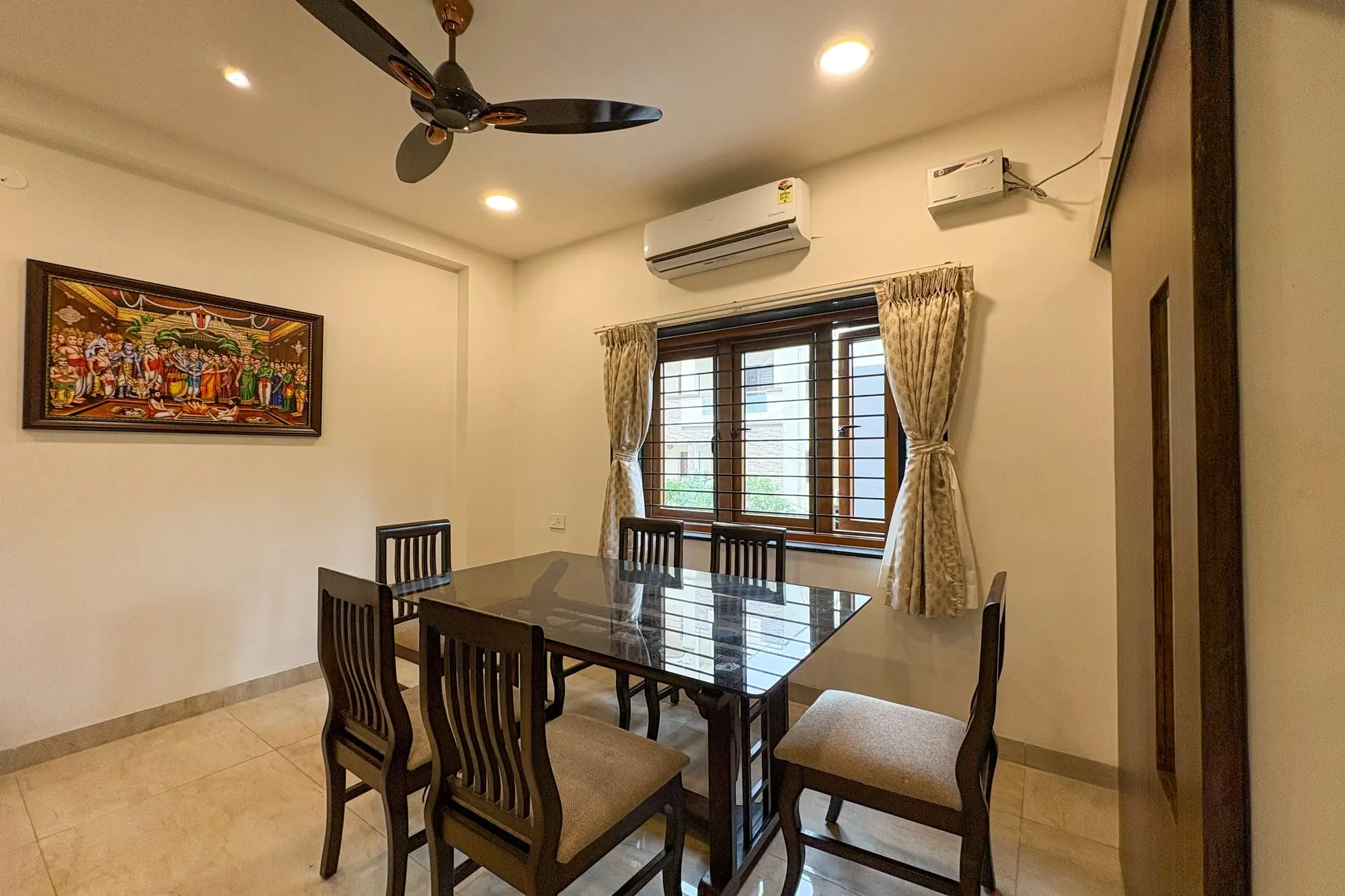 Dining table by the window, Ramaniyam Abbotsbury, Alwarpet, Chennai