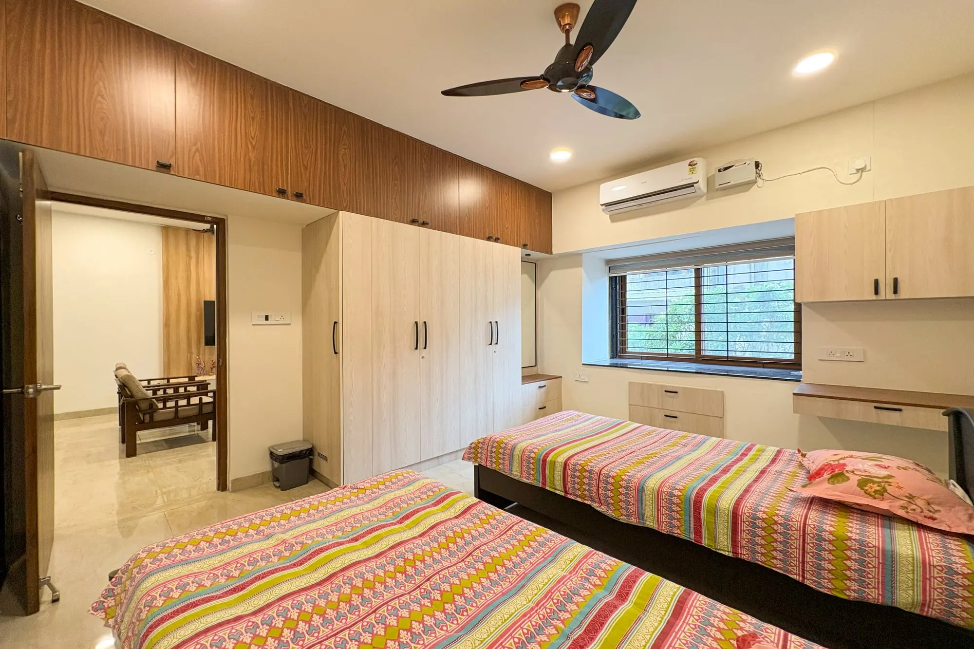 Bedroom wardrobe and study unit, Ramaniyam Abbotsbury, Alwarpet, Chennai